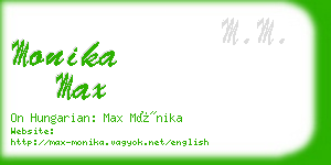 monika max business card